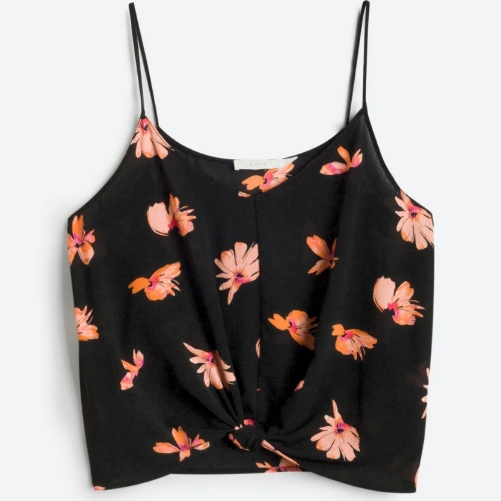 NWT Lush Crop Cami top with knot front